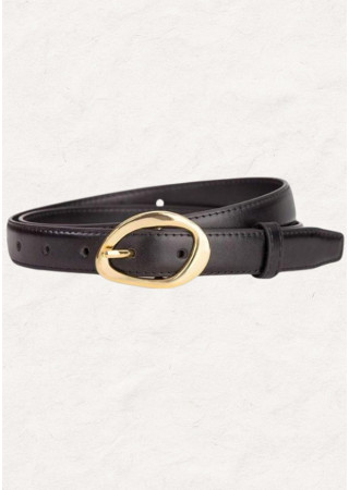 WOMEN'S BLACK BELT WITH PIN BUCKLE 